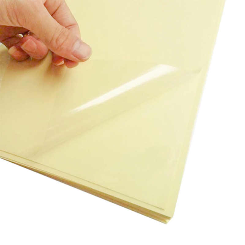 50um läpinäkyvä PET-kalvo UV-liima valkoisella lasivuorauksella