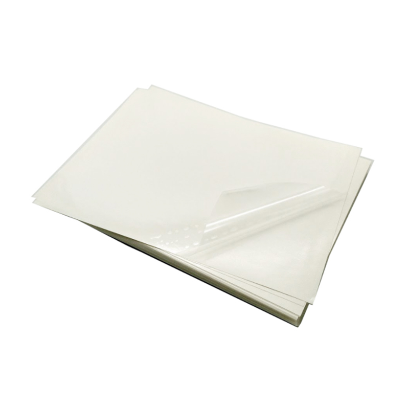 36um läpinäkyvä PET-kalvo / irrotettava liima / 60g valkoinen lasivuori