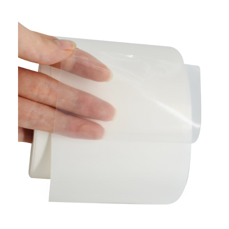 36um läpinäkyvä PET-kalvo / irrotettava liima / 60g valkoinen lasivuori
