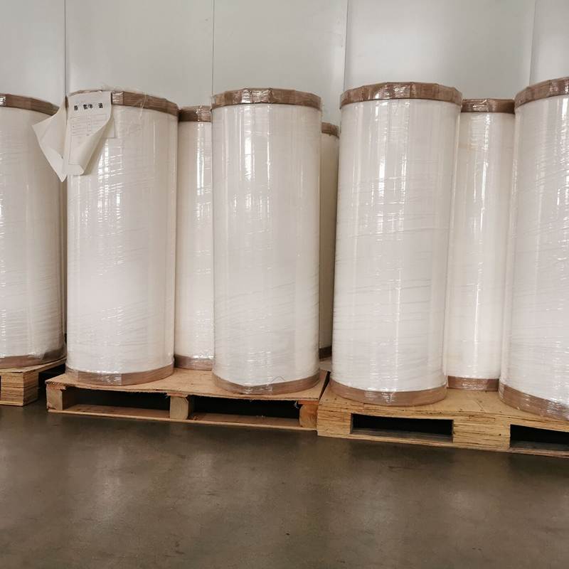 25um kirkkaanvalkoinen PET/akryyliliuotin / 80g valkoinen vuoraus