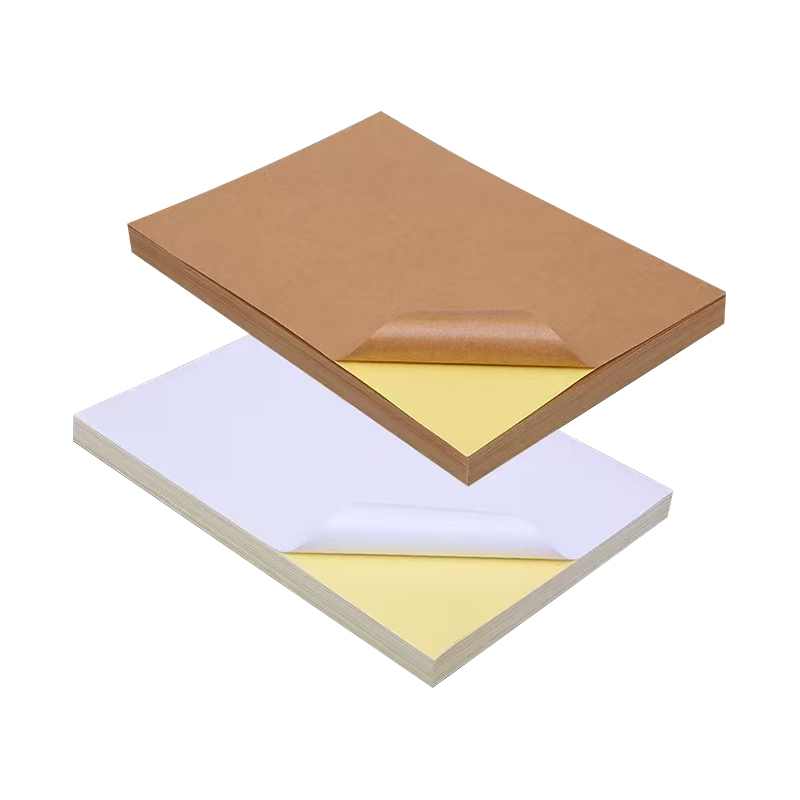 85 gsm itseliimautuva voimapaperi akryyliliimalla ja keltaisella vuorauksella