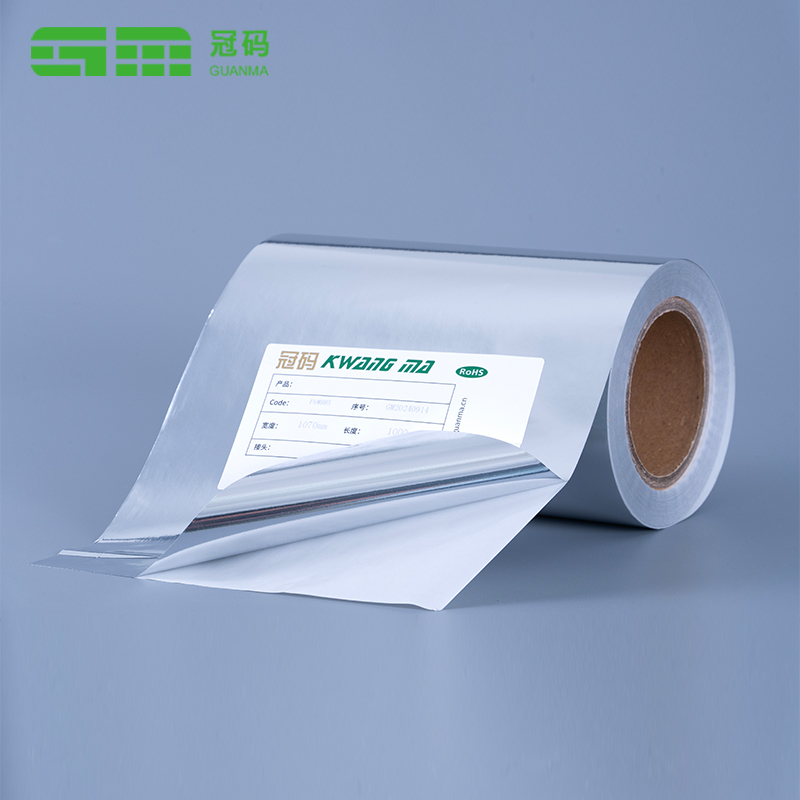 50mic kiiltävä hopea PP itseliimautuva paperijumborulla rengasliimalla